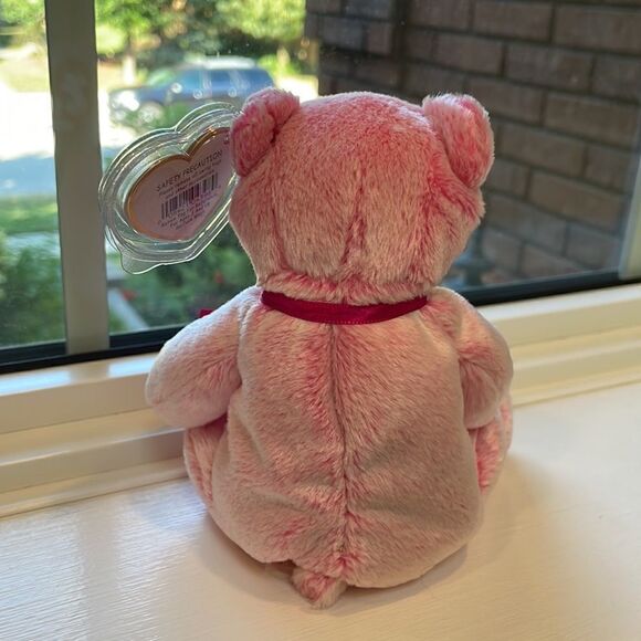 Romance the Bear 2001 Ty Beanie Baby Mint Condition with all tags attached - Picture 5 of 7